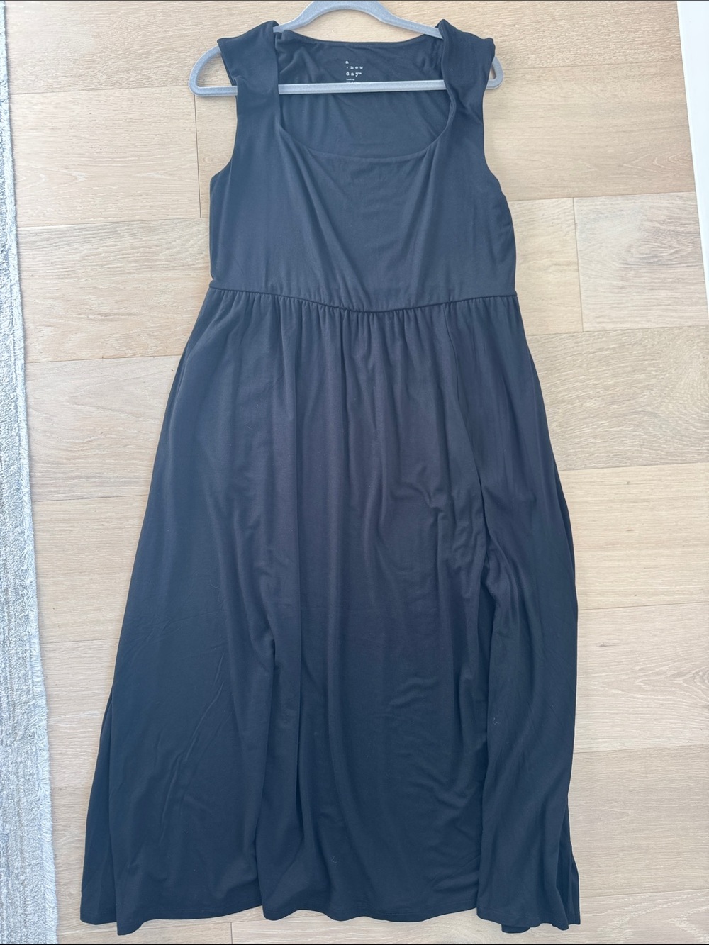 a new day Black Sleeveless Maxi Dress with pockets